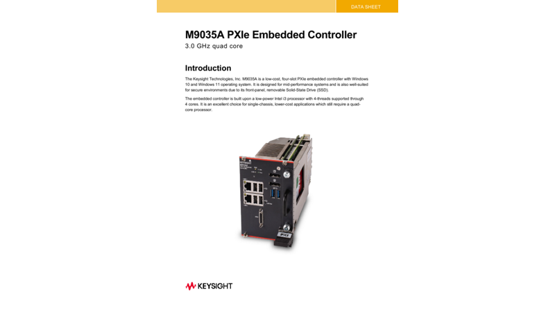 M9035A PXIe Embedded Controller